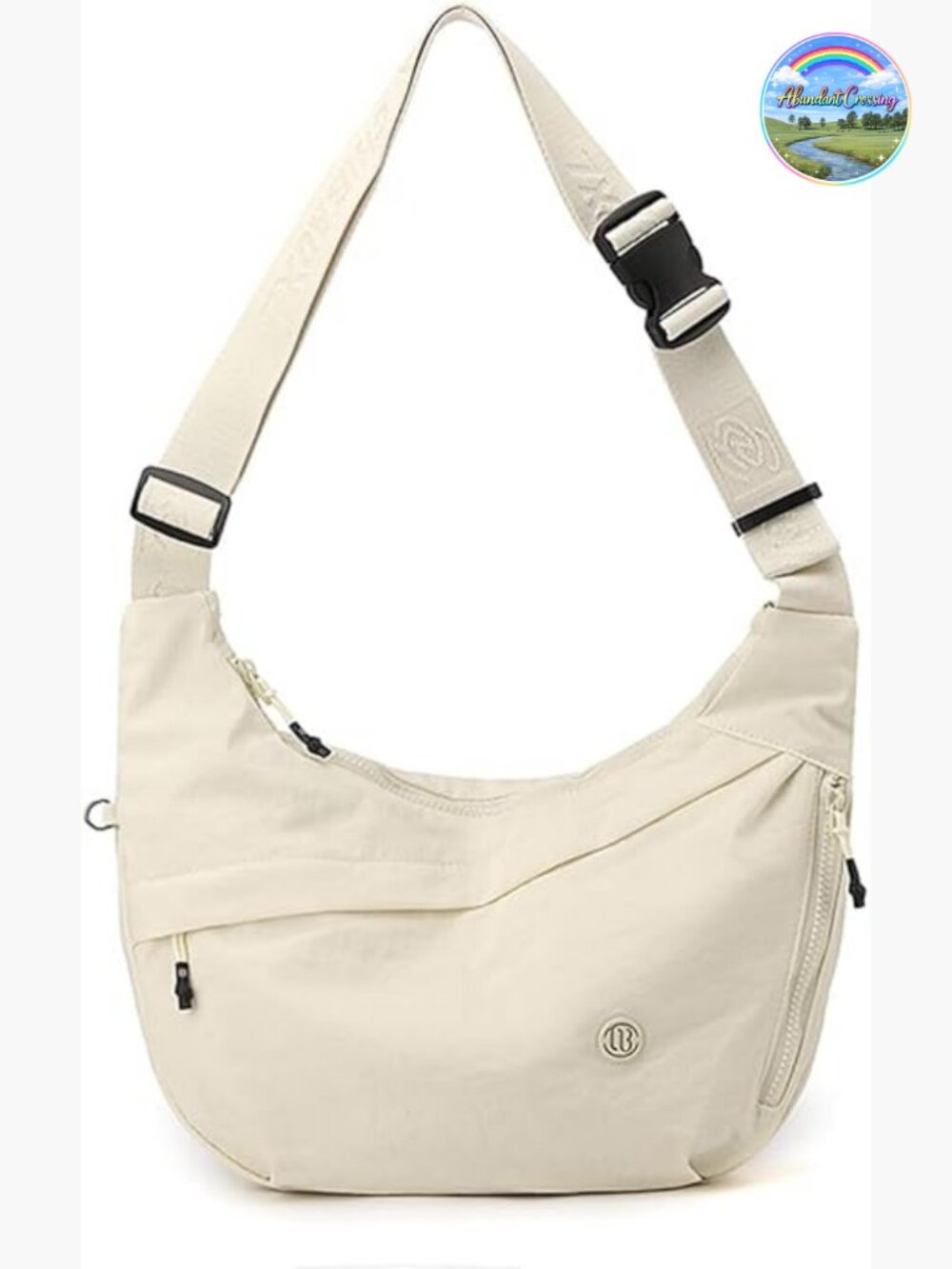 Nylon Crescent Crossbody Bag Lightweight Hobo Shoulder Bag Waterproof